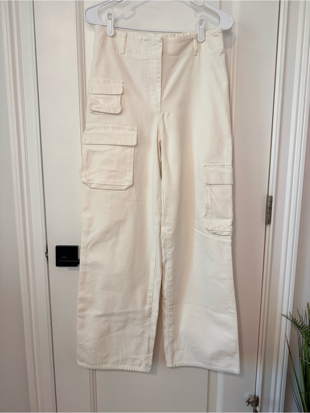 Aritzia Wilfred Picture Cargo Whitw Birch Wide-Leg Pants 8